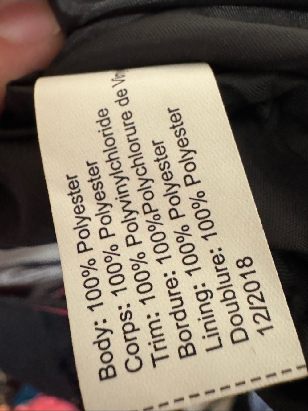 Victoria's Secret Backpack Packable Book Bag Travel Zip Closure Adjustable Strap - Picture 7 of 12